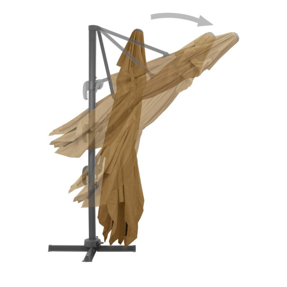 Umbrelă suspendată cu rotire 360° - Protecție UV | Livrare gratuită