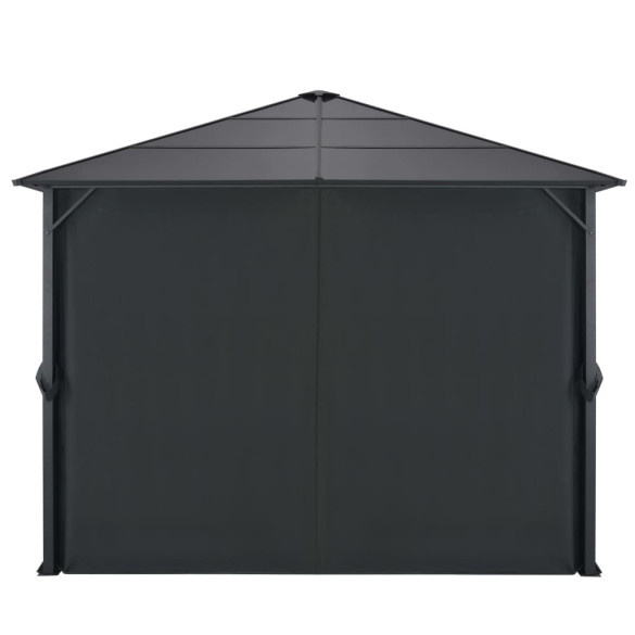 Pavilion 3x3m Negru cu Perdele - Aluminiu | Livrare Gratuită Pavilion 3x3m Negru cu Perdele - Aluminiu | Livrare Gratuită