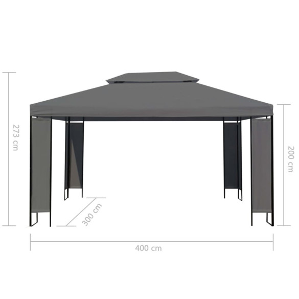 Pavilion Antracit 300x400 cm - Cort Garden cu Livrare Gratuită