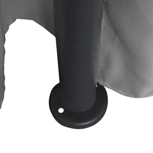 Pavilion Rotund cu Perdele Antracit 3,5x2,7 m | Rezistent la UV