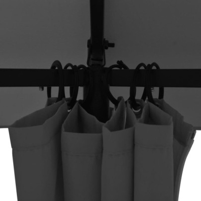 Pavilion Hexagonal Garden cu Perdele - 360x265 cm - Antracit