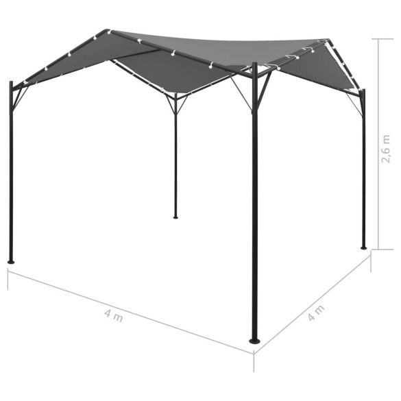 Pavilion Antracit 4x4m - Cort Exterior Rezistent la UV