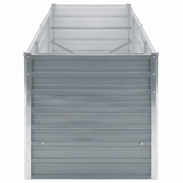 Strat Înălțat Grădină Gri - Oțel Galvanizat 240x80 cm