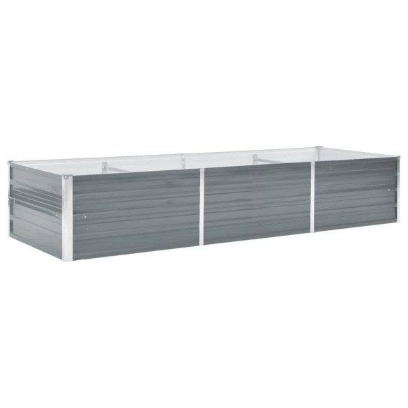 Strat Înălțat Grădină Gri Oțel Galvanizat 240x80x45 cm