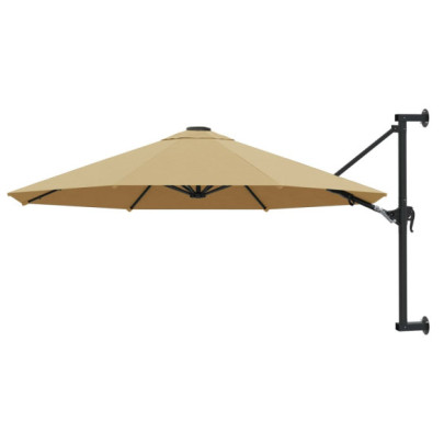 Umbrelă soare montaj perete 300 cm gri taupe - Livrare gratuită