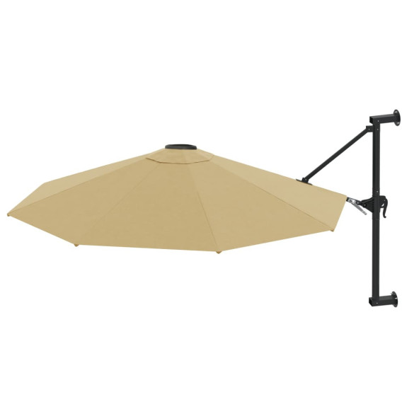 Umbrelă soare montaj perete 300 cm gri taupe - Livrare gratuită