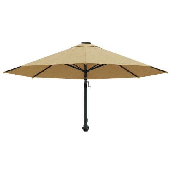 Umbrelă soare montaj perete 300 cm gri taupe - Livrare gratuită