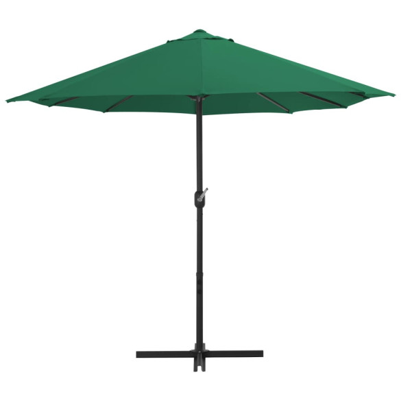 Umbrelă de soare exterior - Aluminiu, Verde, 460x270 cm