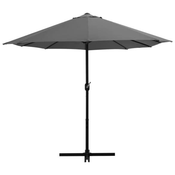 Umbrelă de soare cu stâlp aluminiu - Antracit 460x270 cm