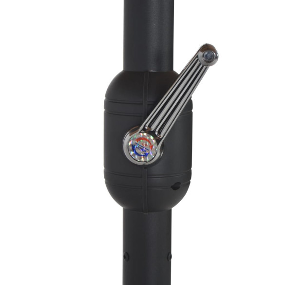 Umbrelă de soare cu stâlp aluminiu - Antracit 460x270 cm