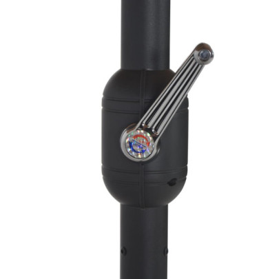 Umbrelă de soare cu stâlp aluminiu - Antracit 460x270 cm