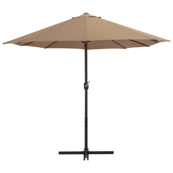 Umbrelă exterior gri taupe cu aluminiu | Protecție UV | Livrare gratuită