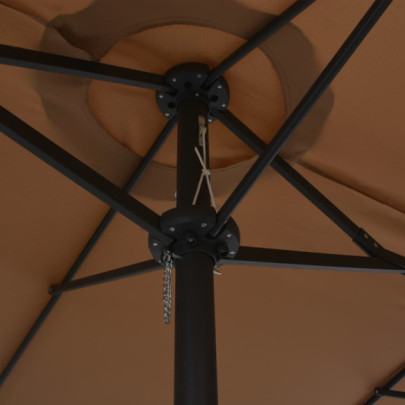Umbrelă exterior gri taupe cu aluminiu | Protecție UV | Livrare gratuită