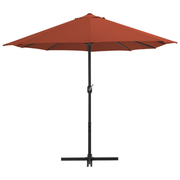 Umbrelă de soare exterior cărămizie cu stâlp aluminiu Umbrelă de soare exterior cărămizie cu stâlp aluminiu