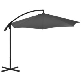 Umbrelă Grădină Consolă Antracit 300 cm | Oțel Rezistent 2