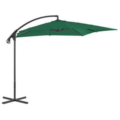 Umbrelă Grădină Consolă Oțel Verde 250x250 cm - Livrare Gratuită