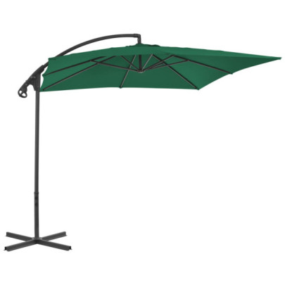 Umbrelă Grădină Consolă Oțel Verde 250x250 cm - Livrare Gratuită