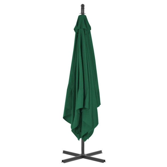 Umbrelă Grădină Consolă Oțel Verde 250x250 cm - Livrare Gratuită