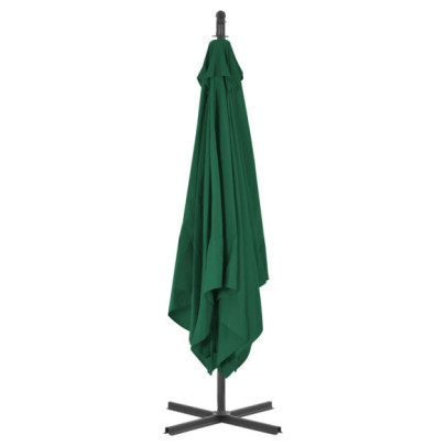 Umbrelă Grădină Consolă Oțel Verde 250x250 cm - Livrare Gratuită