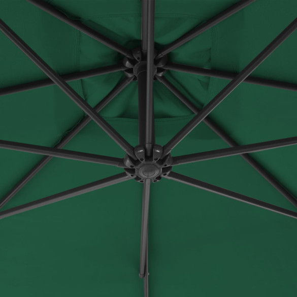 Umbrelă Grădină Consolă Oțel Verde 250x250 cm - Livrare Gratuită