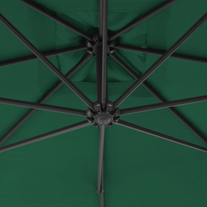Umbrelă Grădină Consolă Oțel Verde 250x250 cm - Livrare Gratuită