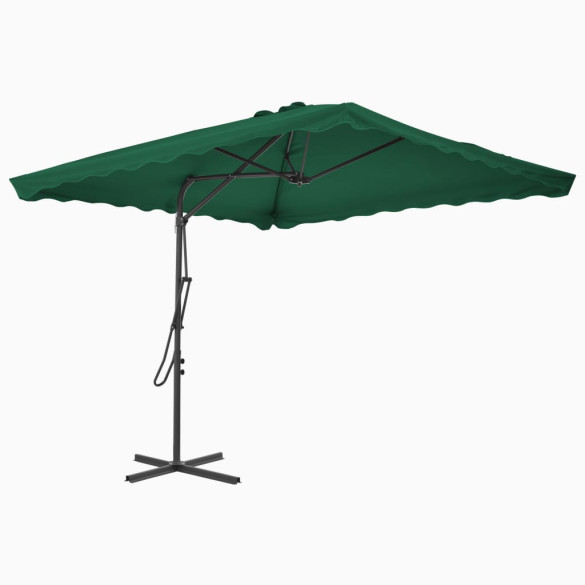 Umbrelă de soare rotativă 360° - Verde, 250x250 cm