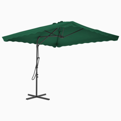 Umbrelă de soare rotativă 360° - Verde, 250x250 cm