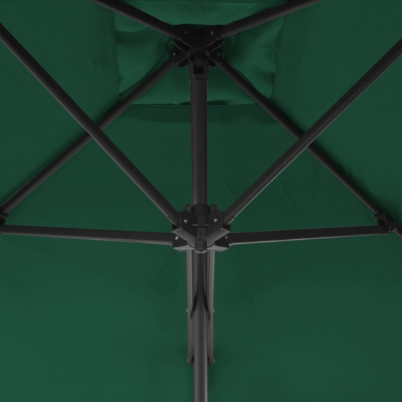 Umbrelă de soare rotativă 360° - Verde, 250x250 cm