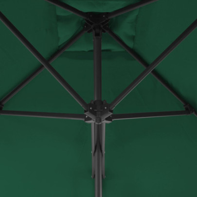 Umbrelă de soare rotativă 360° - Verde, 250x250 cm