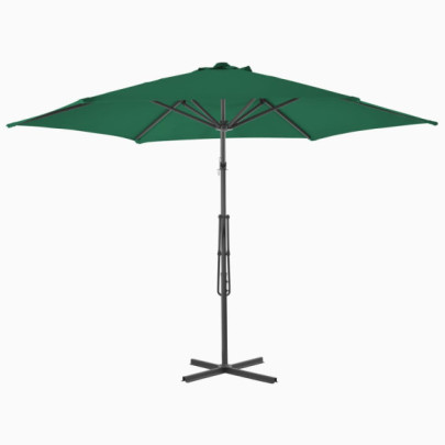 Umbrelă de soare rotativă 300 cm - Verde | Livrare gratuită