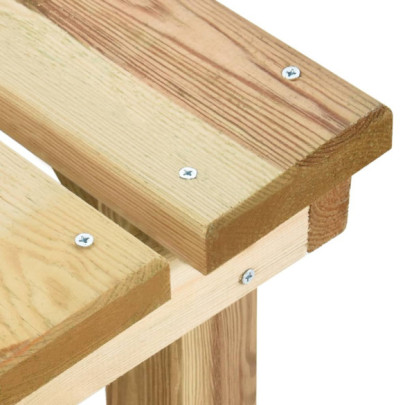 Bancă grădină lemn pin 140 cm - Rezistentă la intemperii