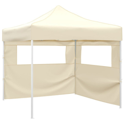 Cort pliabil cu 2 pereți - crem - 3 x 3 m