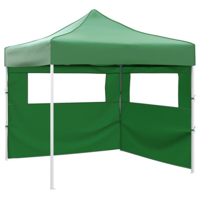 Cort pliabil cu 2 pereți - verde - 3 x 3 m