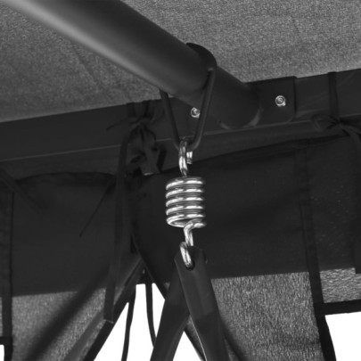 Balansoar Extensibil cu Copertină Antracit 220x160x240 cm Oțel