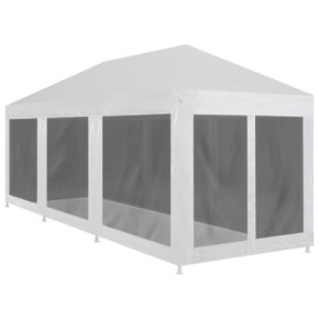 Cort de Petrecere cu 8 Pereți Plasă - 9x3m | Livrare Gratuită