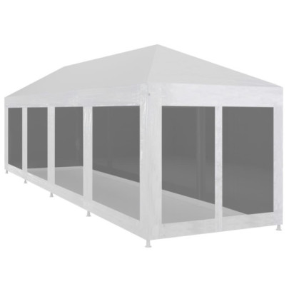 Cort de petrecere cu 10 pereți din plasă - 12 x 3 m