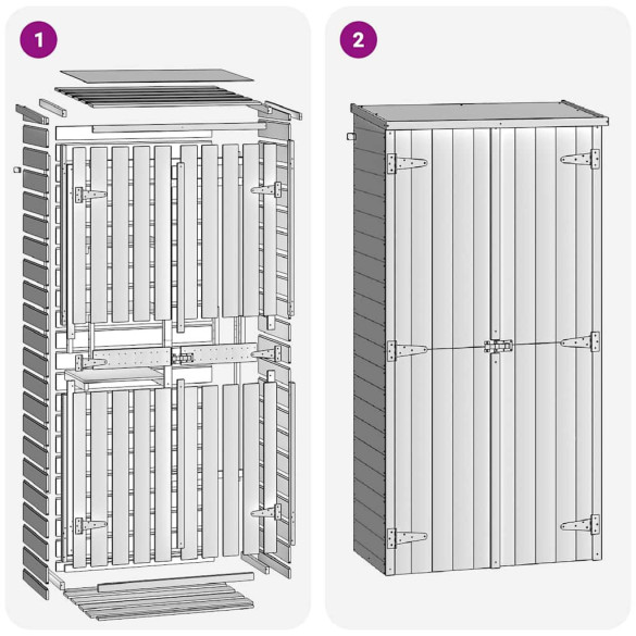 Șopron Grădină Lemn Pin | Depozitare Unelte Exterior