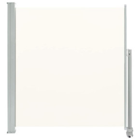 Copertină Laterală Retractabilă Terasă Crem 140x300 cm 2