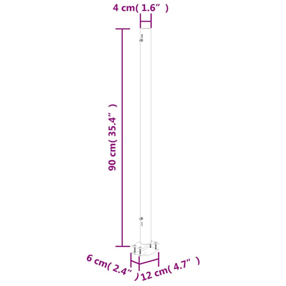 Copertină Laterală Retractabilă pentru Terasă - 140x300 cm Copertină Laterală Retractabilă pentru Terasă - 140x300 cm