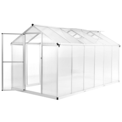 Seră - 13,41 m³ - 362x190x195 cm - aluminiu