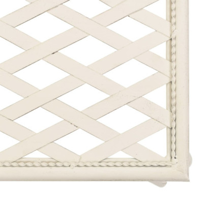 Bancă Șezlong Vintage Alb - Metal - Livrare Gratuită