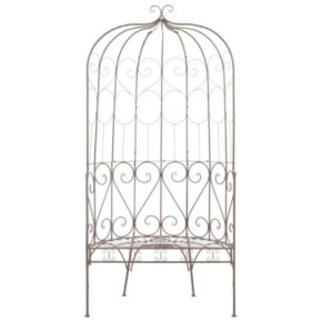 Bancă Grădină Vintage Alb - Fier Forjat - Livrare Gratuită 2