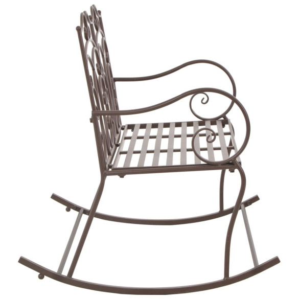 Bancă Grădină Vintage Maro - Fier Forjat, Livrare Gratuită