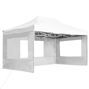 Cort Pliabil pentru Petreceri - 4,5x3m, Alb, Aluminiu 2