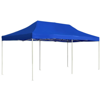 Cort de petrecere pliabil profesional albastru 6x3 m aluminiu