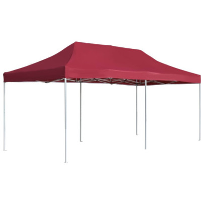 Cort de petrecere pliabil profesional - roșu vin - 6x3m - aluminiu