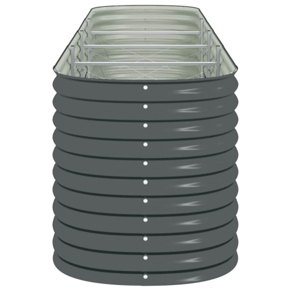 Strat Înălțat Grădină Gri - Oțel Galvanizat Rezistent