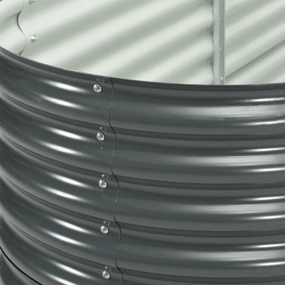 Strat Înălțat Grădină Gri - Oțel Galvanizat Rezistent