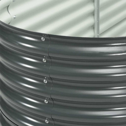 Strat Înălțat Grădină Gri - Oțel Galvanizat Rezistent