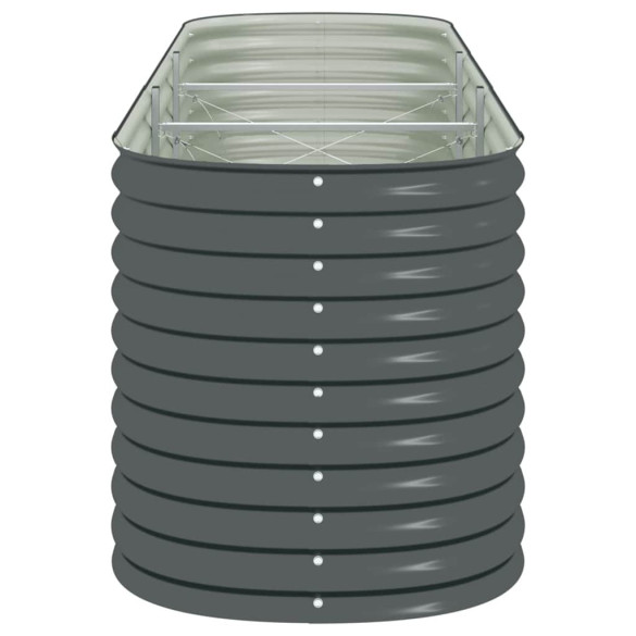 Strat Înălțat Grădină Gri - Oțel Galvanizat | Livrare Gratuită